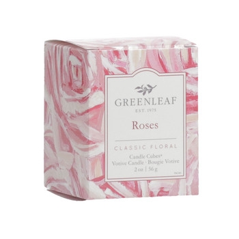 Greenleaf Candle Cube Votivkerze - Roses 56 g